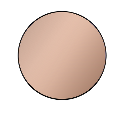 Britta mirror Ø80 cm black with rose gold mirror glass