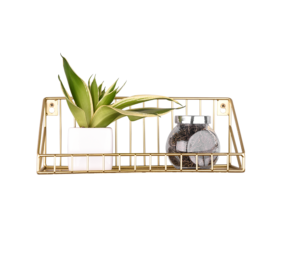 Fiona shelf 30 x 11 x 11 cm gold — 1460179