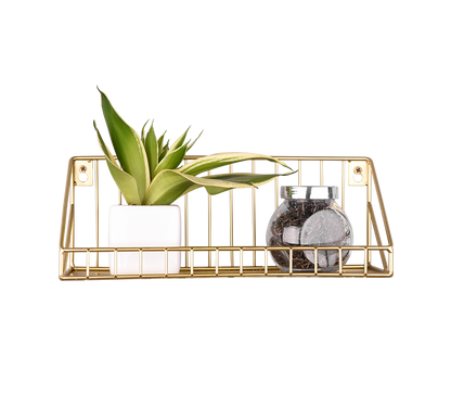 Fiona shelf 30 x 11 x 11 cm gold — 1460179