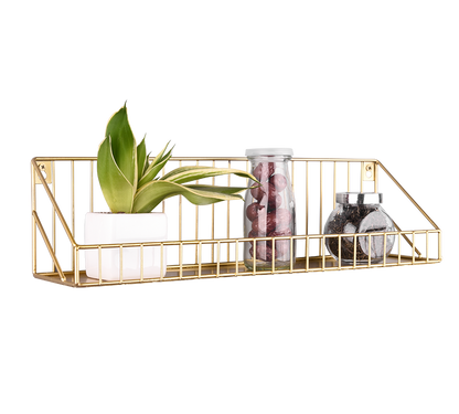 Fiona shelf 45 x 11 x 11 cm gold — 1460279