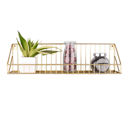 Fiona shelf 45 x 11 x 11 cm gold — 1460279