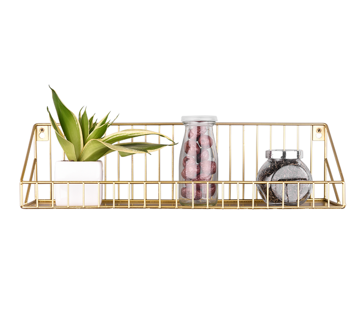Fiona shelf 45 x 11 x 11 cm gold — 1460279