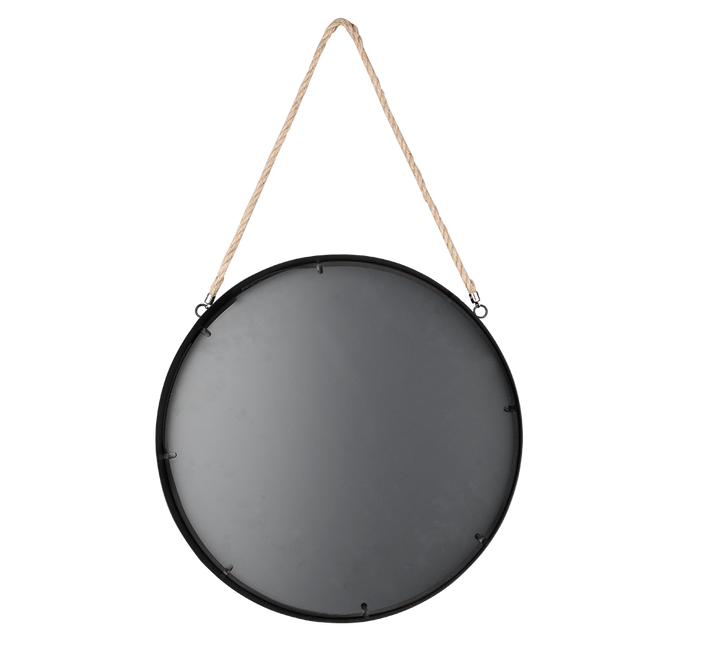 Nina mirror Ø40 cm black with strap