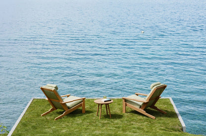 Varaschin Bali Upholstered teak garden armchair with armrests