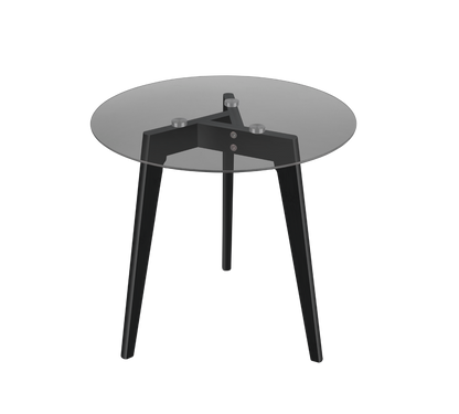 Lotta side table Ø45 cm black/smokey glass