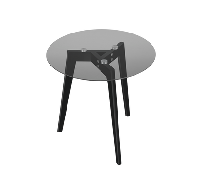 Lotta side table Ø45 cm black/smokey glass