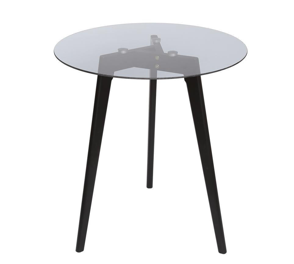 Lotta side table Ø45 cm black/smokey glass