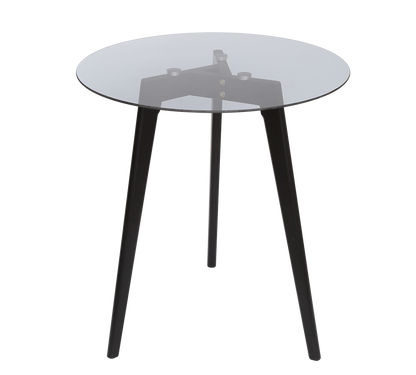 Lotta side table Ø45 cm black/smokey glass
