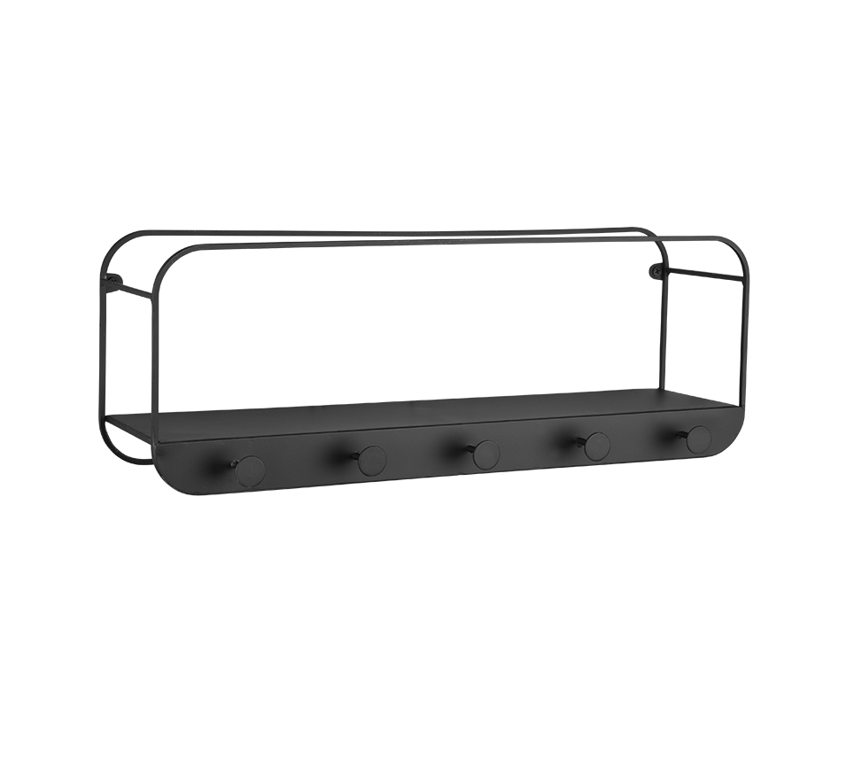 Linda wall shelves 50 x 18 x 15 cm black