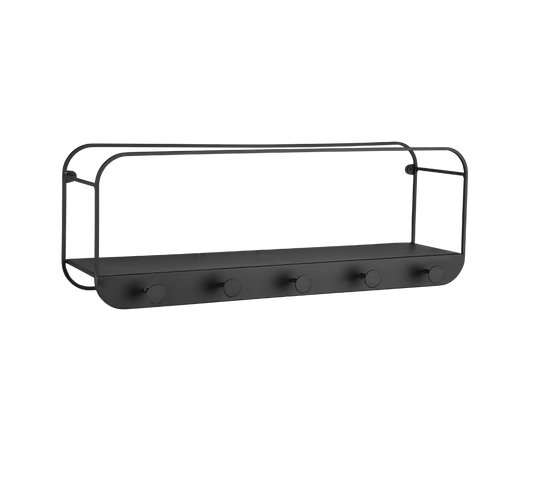 Linda wall shelves 50 x 18 x 15 cm black