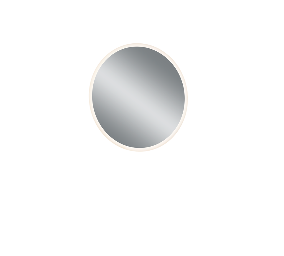 Aurora mirror 60 cm with LED-light mirror glass IP44