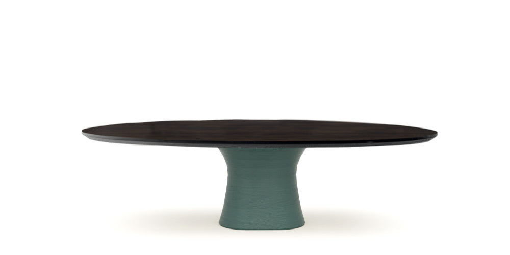 Devina Nais Dining Table Daytona - Monolith — manufacturer image, example finish and configuration