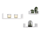 Ava wall shelves set 3-pack white
