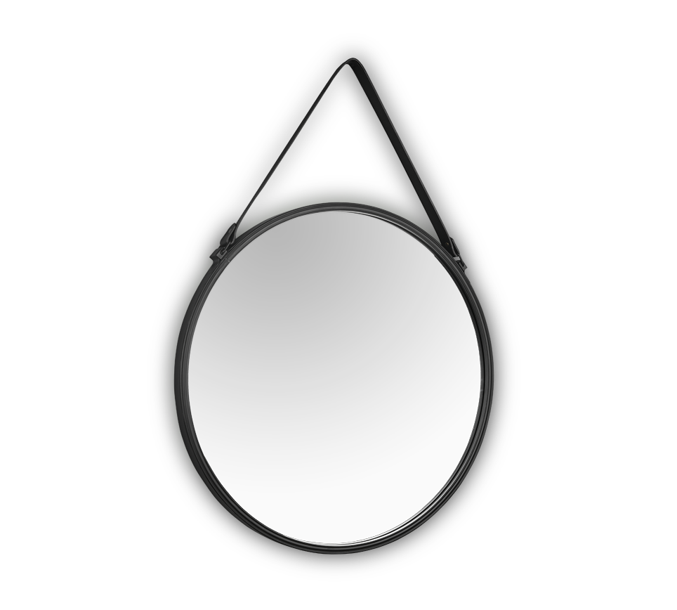 Delia mirror Ø55 cm black