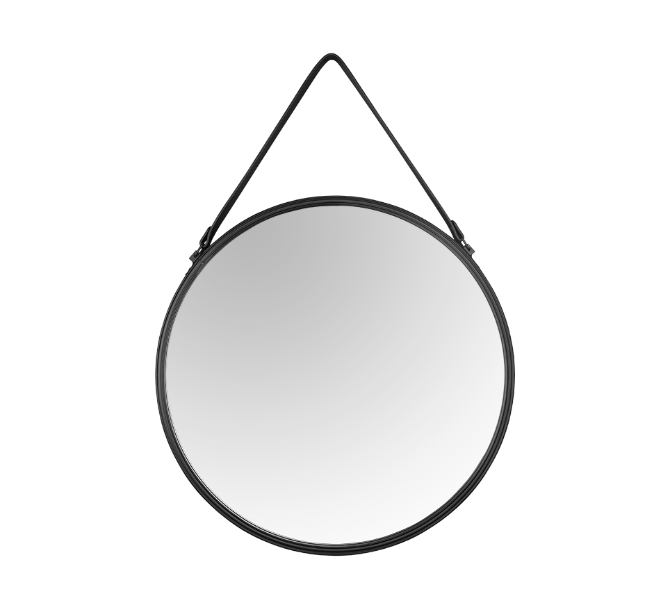 Delia mirror Ø55 cm black