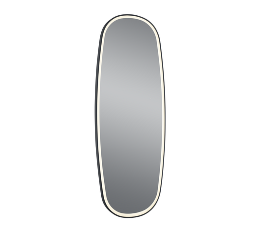 Diana mirror 60 x 160 cm black with LED-light IP44