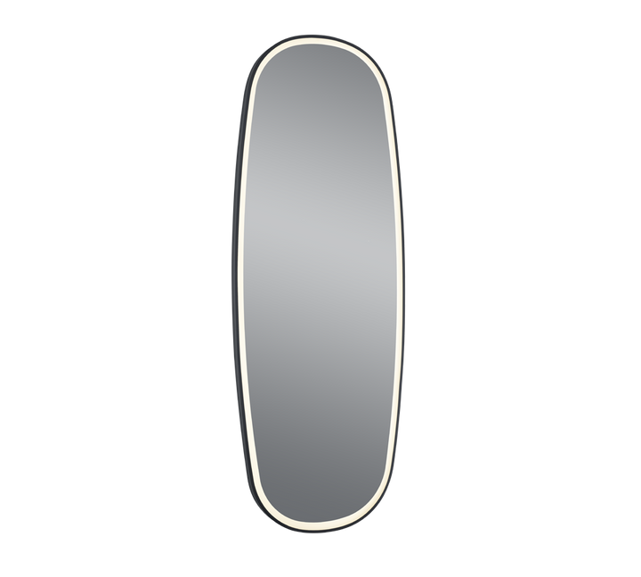 Diana mirror 60 x 160 cm black with LED-light IP44