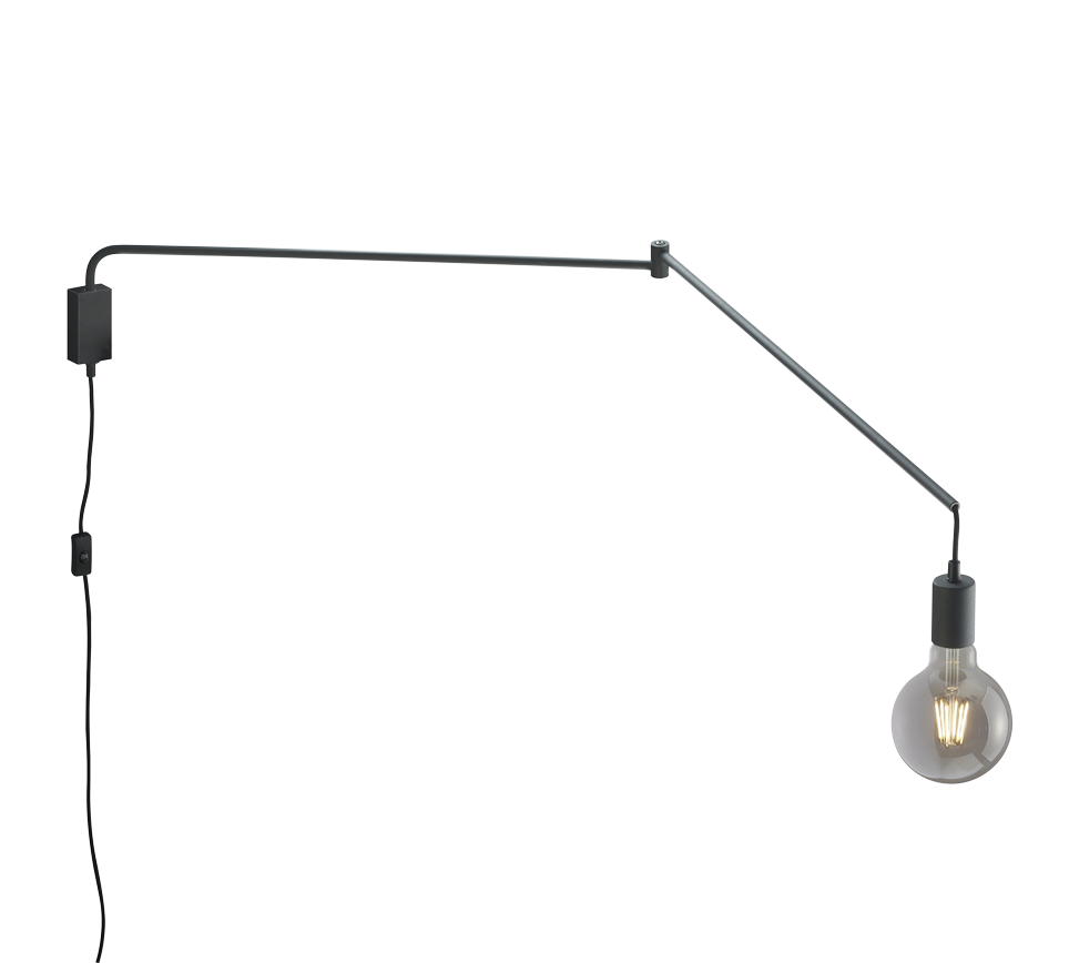 Line wall lamp E27 matt black — 200200132