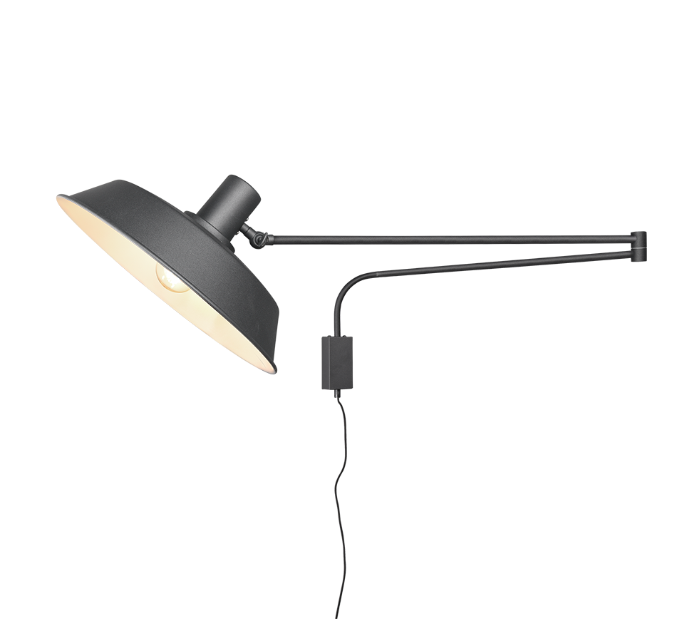 Bolder wall lamp E27 matt black — 200300132