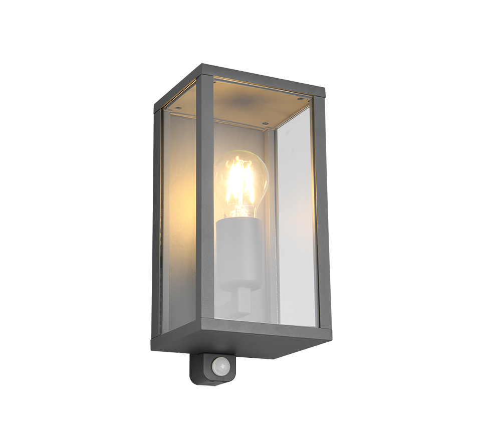Garonne wall lamp E27 anthracite motion sensor — 201869142
