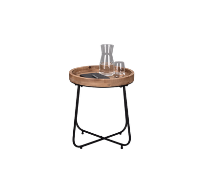 Jil table Ø52 cm black/wood