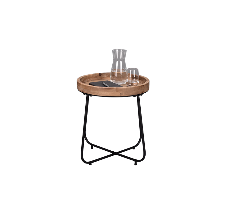 Jil table Ø52 cm black/wood