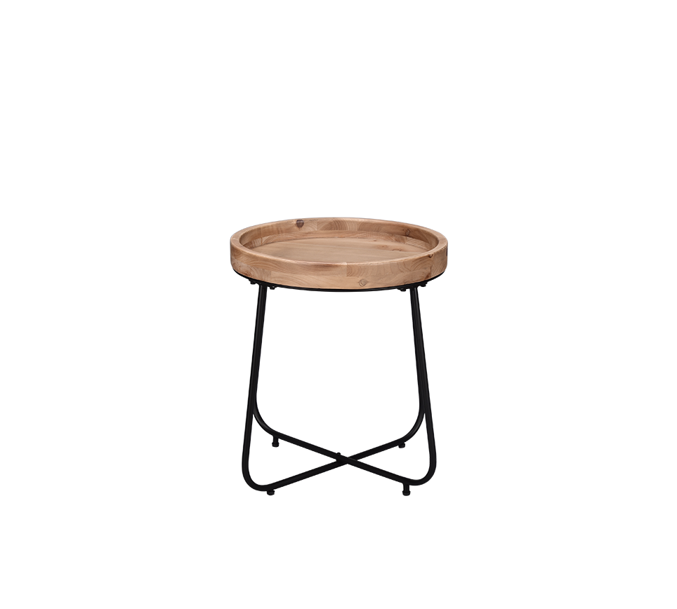 Jil table Ø52 cm black/wood