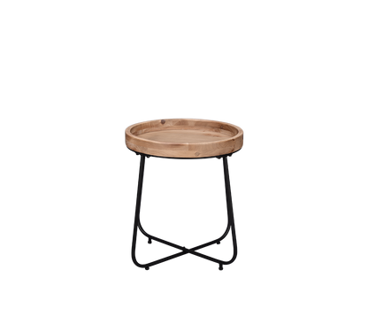 Jil table Ø52 cm black/wood