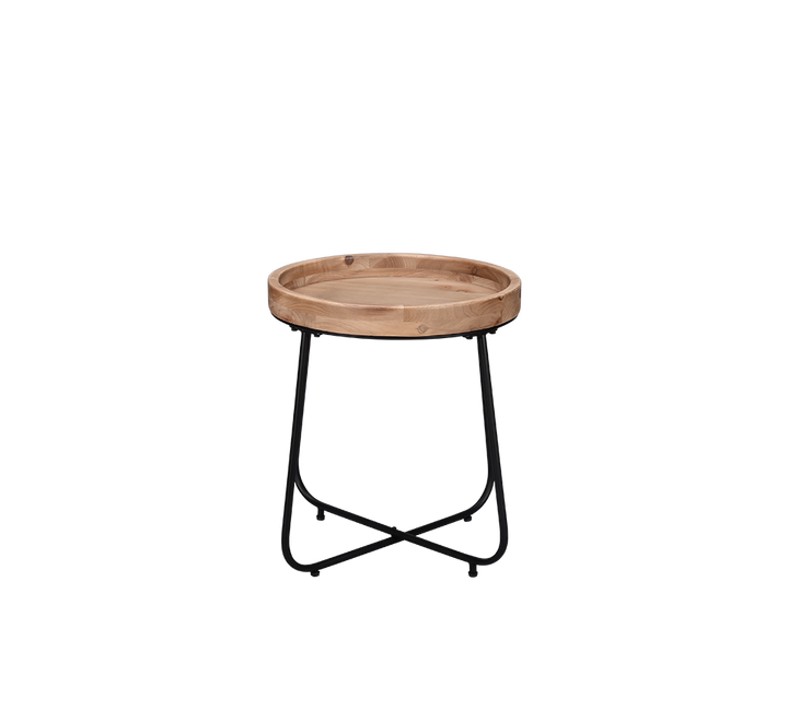 Jil table Ø52 cm black/wood
