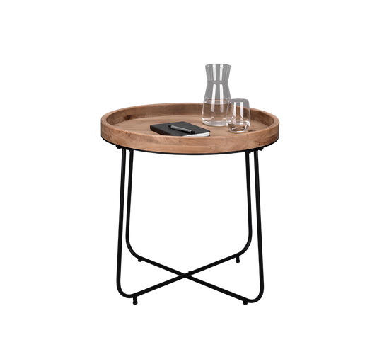 Jil table Ø66 cm black/wood