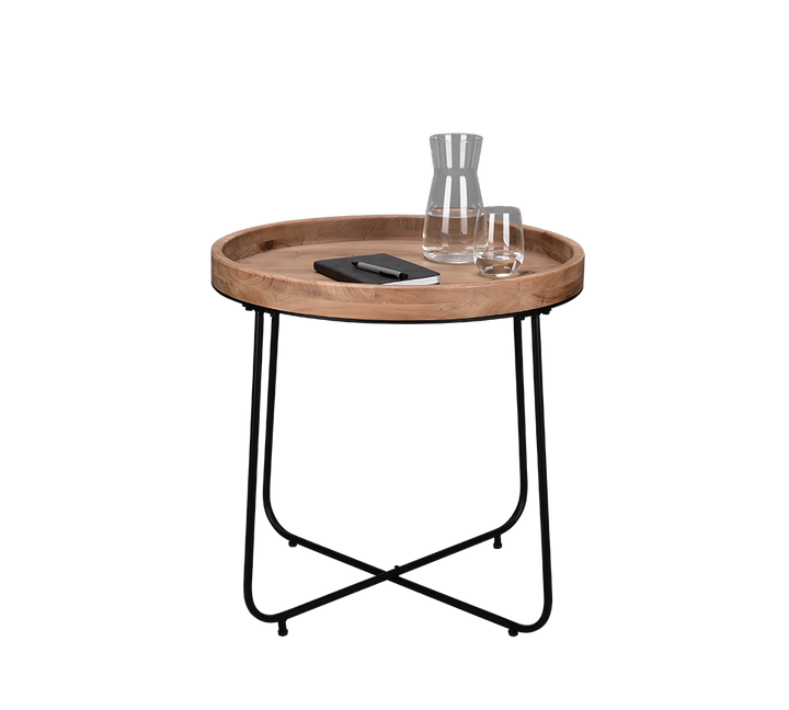 Jil table Ø66 cm black/wood