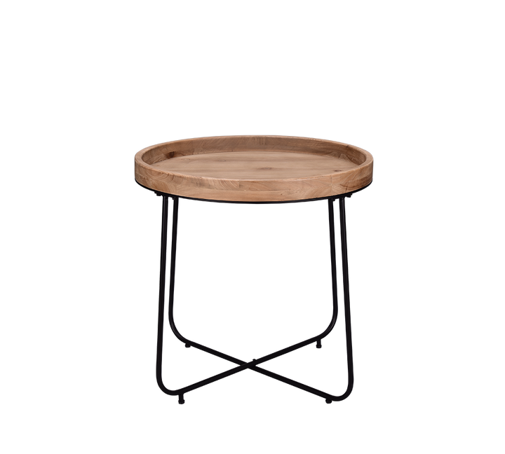 Jil table Ø66 cm black/wood