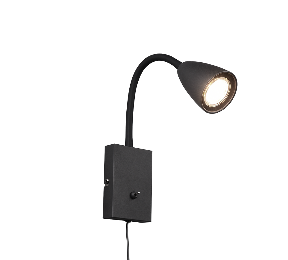 Wanda wall lamp GU10 matt black — 202670132