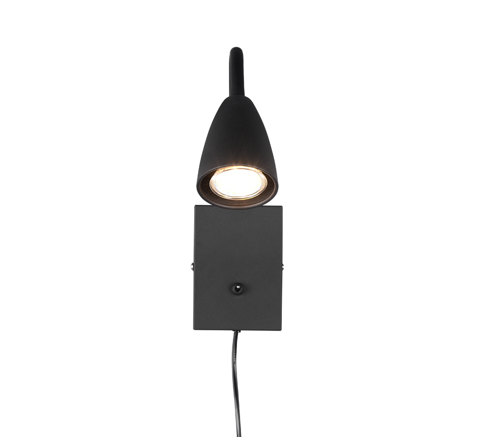 Wanda wall lamp GU10 matt black — 202670132