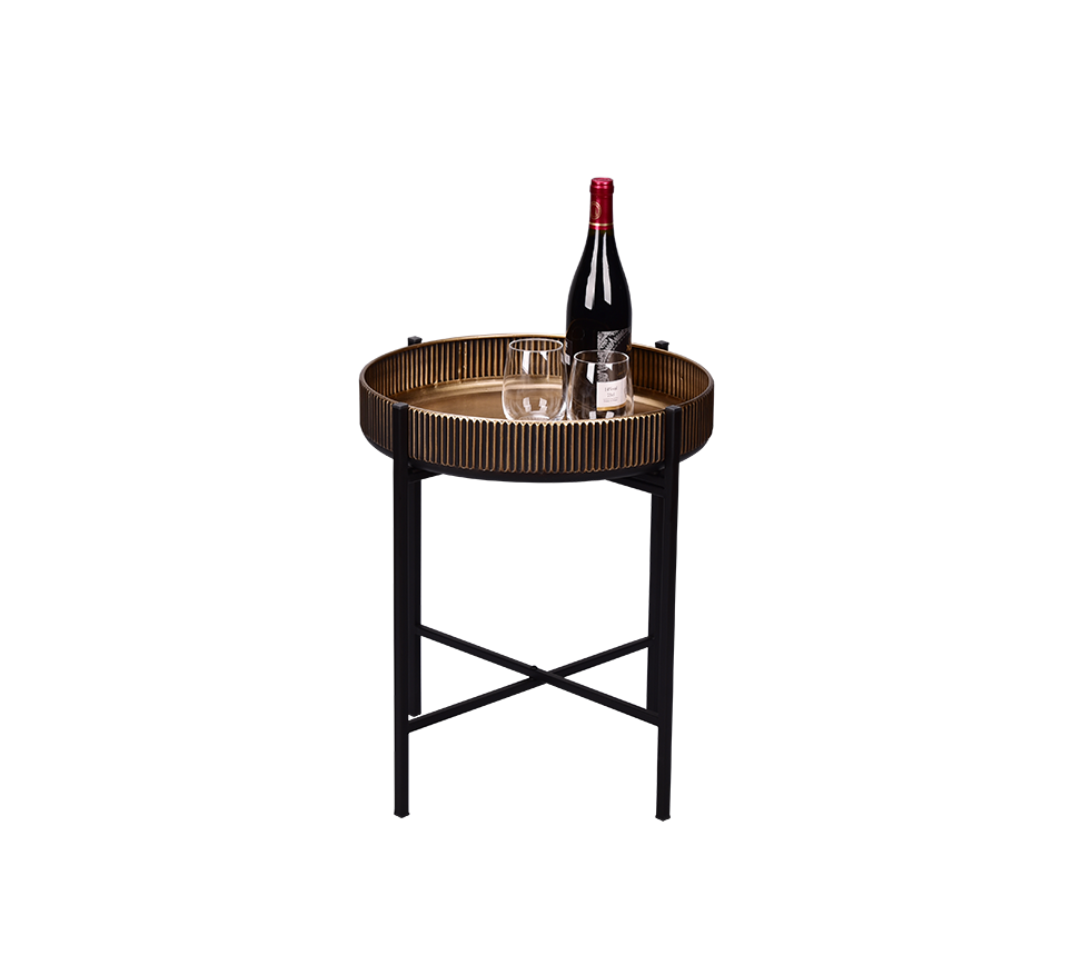 Jane table Ø42 cm black/gold