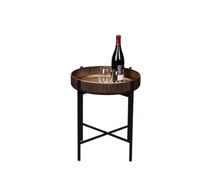 Jane table Ø42 cm black/gold