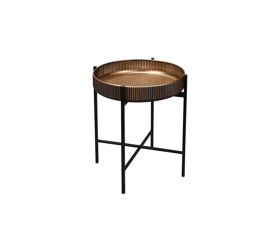 Jane table Ø42 cm black/gold