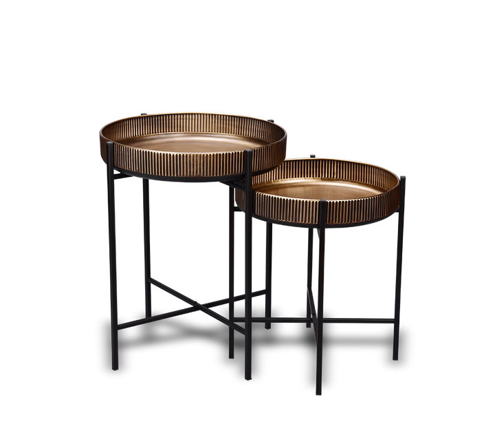 Jane table Ø42 cm black/gold