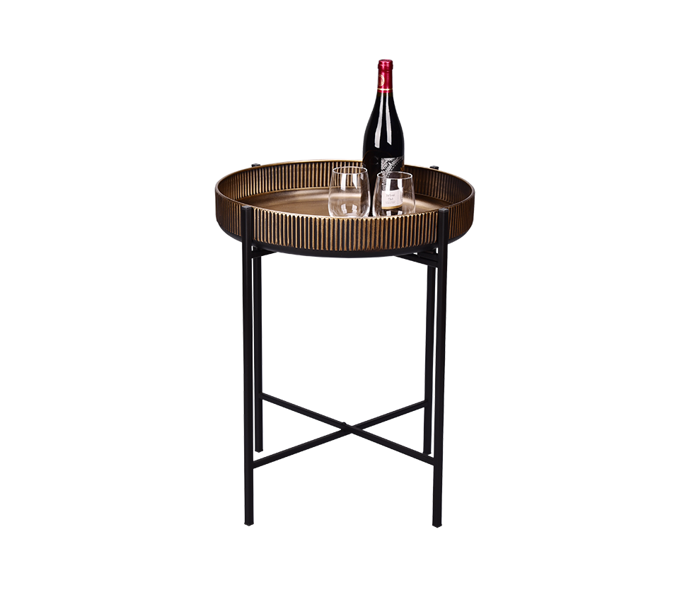 Jane table Ø48 cm black/gold