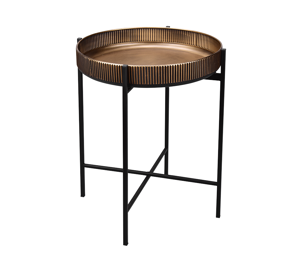Jane table Ø48 cm black/gold