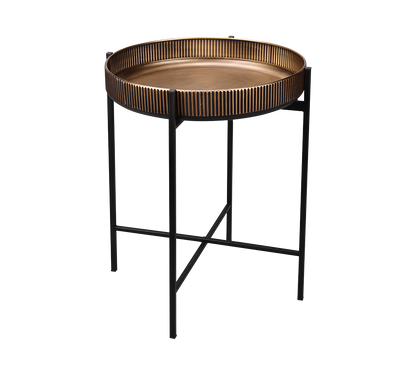 Jane table Ø48 cm black/gold