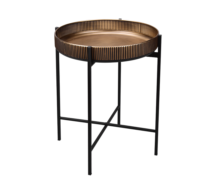 Jane table Ø48 cm black/gold