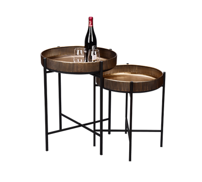 Jane table Ø48 cm black/gold