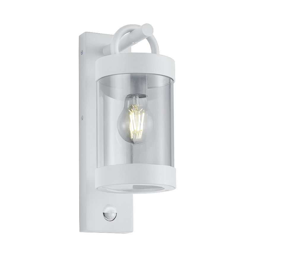 Sambesi wall lamp E27 matt white motion sensor — 204169131