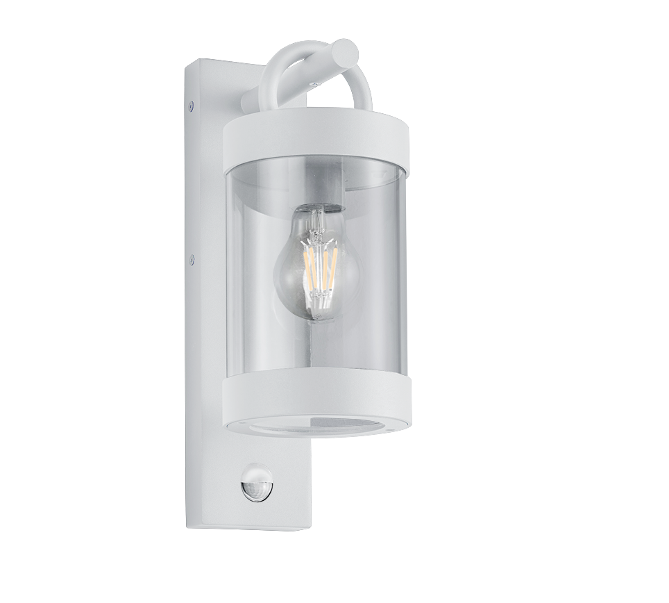 Sambesi wall lamp E27 matt white motion sensor — 204169131