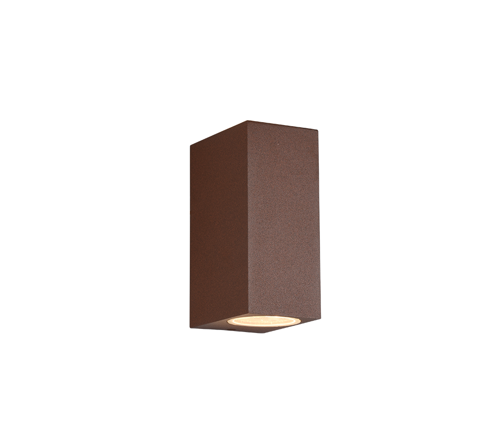 Roya wall lamp 2xGU10 rustic square — 204269224