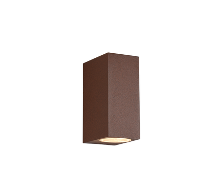 Roya wall lamp 2xGU10 rustic square — 204269224