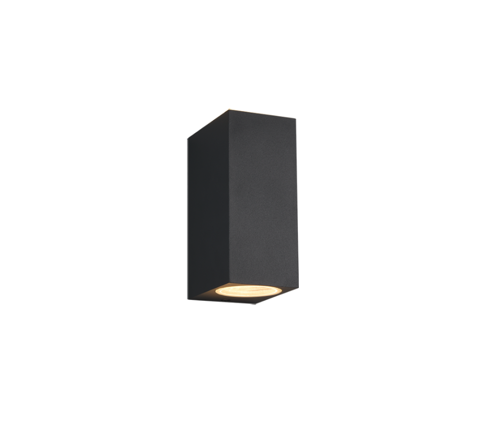 Roya wall lamp 2xGU10 anthracite square — 204269242