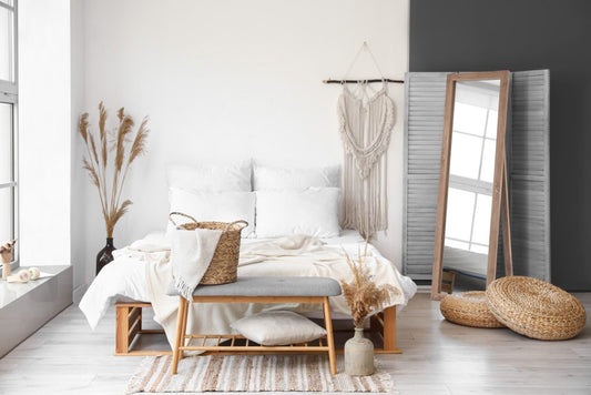 Antonia mirror 50 x 170 cm oak with stand