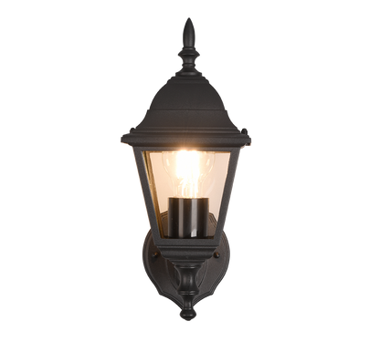 Livenza wall lamp E27 matt black lantern upwards — 205760132